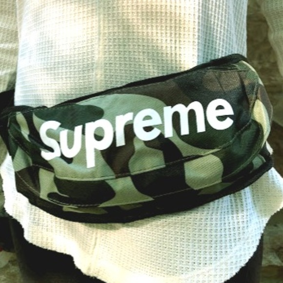 supreme camo fanny pack